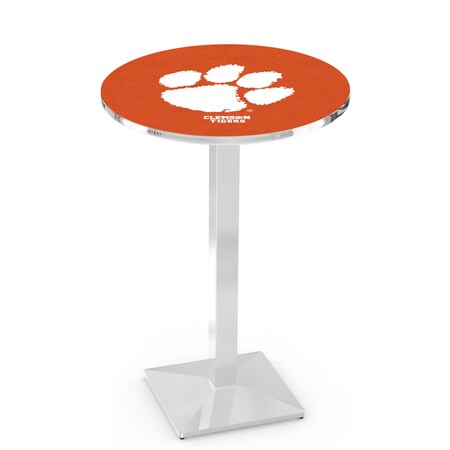 Holland Bar Stool Co 36" Chrome Clemson Pub Table L217C3628Clmson